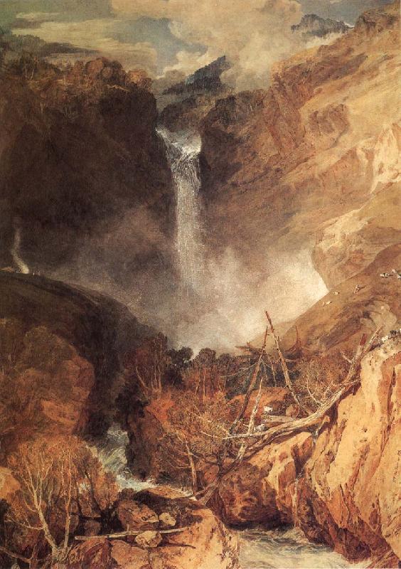 J.M.W. Turner The Great Fall of the Reichenbach,in the Valley of Hasle,Switzerland oil painting picture